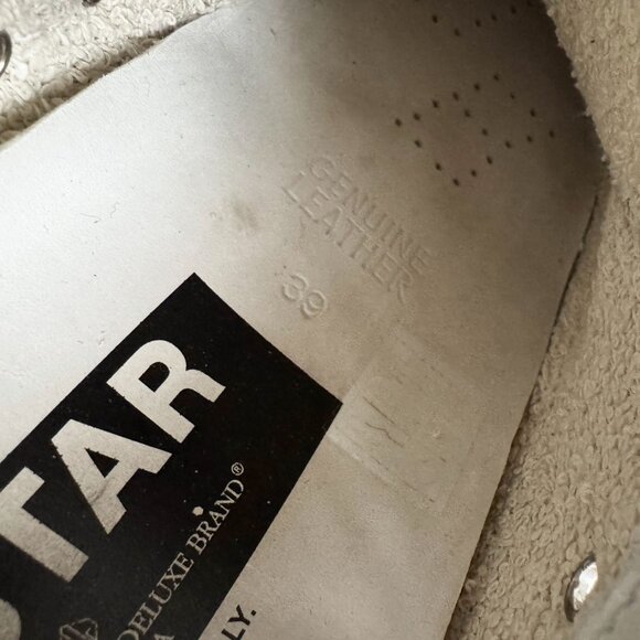 Golden Goose "Hi-Star" Sneaker in Silver Glitter, size 39 - Picture 6 of 8